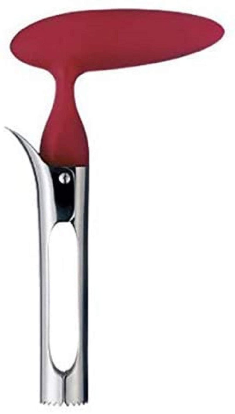 Bright Kitchen 2 PACK - Apple Corer Lever Tool by BRIGHT KITCHEN Stainless Steel Pear Fruit Seed Remover Cherry Red Grip with Serrated Blade - Image 3
